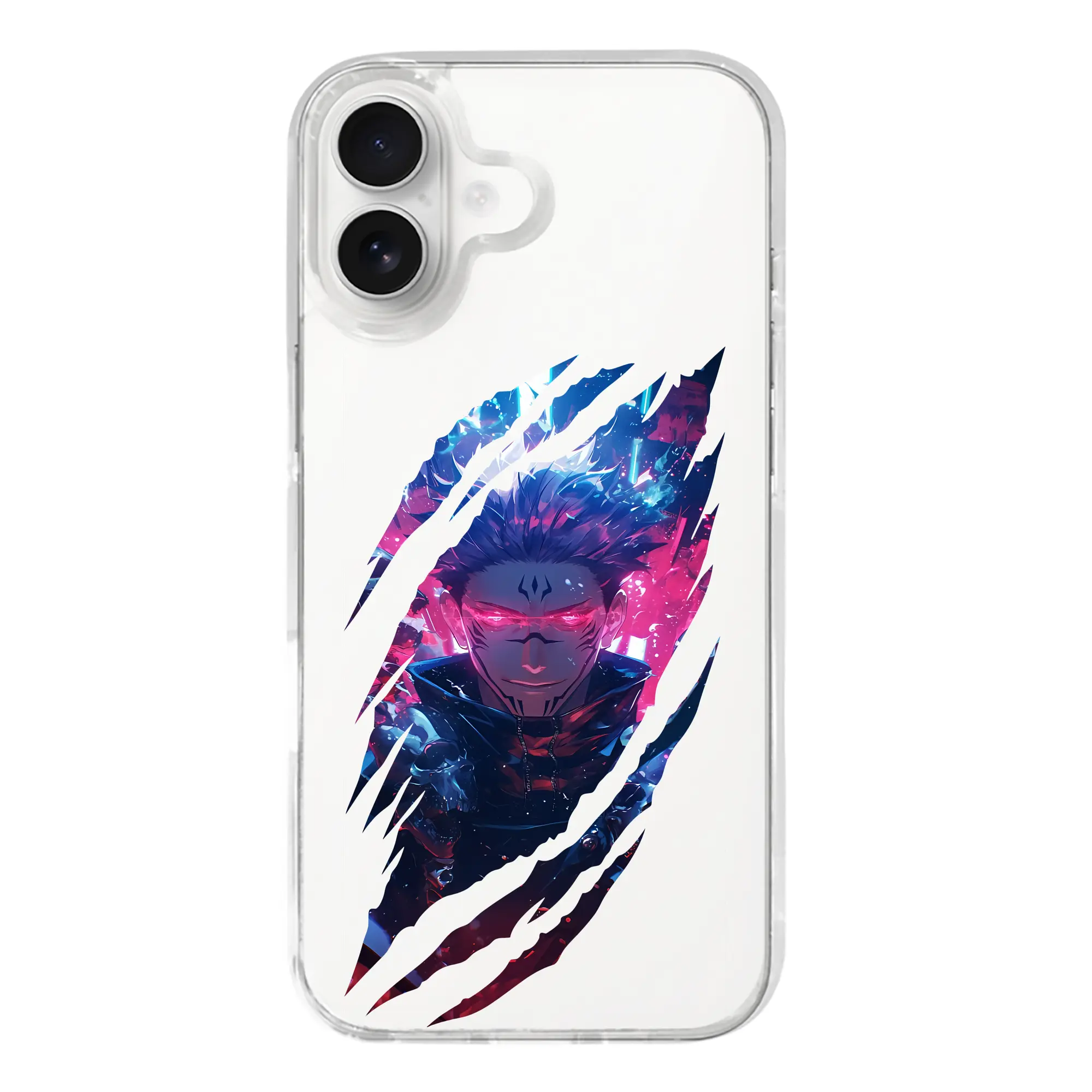 呪術廻戦 グッズ,両面宿儺 - iPhone 17シリーズ 透明スマホケース – 薄型・耐衝撃・精密フィット保護カバー